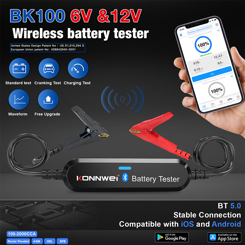 Battery Monitor Coulometer - جهاز اختبار بطارية السيارة KONNWEI BK200